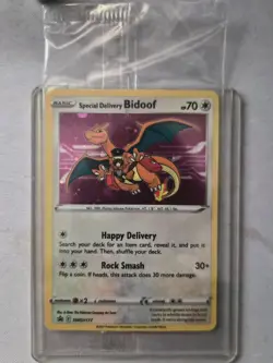 SEALED Pokemon Special Delivery Bidoof Promo Card SWSH177 - Image 3