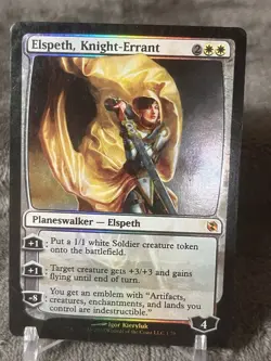 MAGIC THE GATHERING ELSPETH KNIGHT ERRANT FOIL - DUEL DECK ELSPETH v TEZZERET MP - Image 1