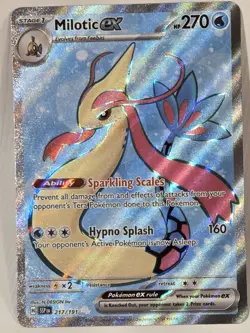 Pokemon TCG Milotic ex 217/191 Surging Sparks Holo Full Art Ultra Rare - Image 2