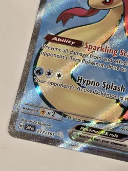 Pokemon TCG Milotic ex 217/191 Surging Sparks Holo Full Art Ultra Rare - Image 3