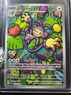 Ambipom Illustration Rare 107/094, Phantasmal Flames, Full Art Holo, Pokemon TCG - Image 1