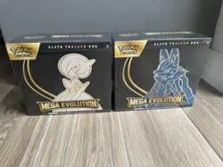 2 x Brand New Sealed Pokemon TCG Mega Evolution Base Set ETB’s Lucario Gardevoir - Image 1