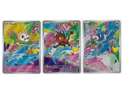 Pokemon TCG First Partner Illustration Collection Series 1 Alola GEN 7 Starters - Image 1