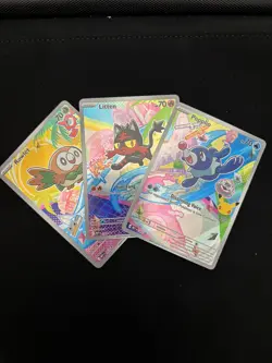 Pokemon TCG- First Partner Illustration Collection Series 1-Alola Gen 7 Starters - Image 1