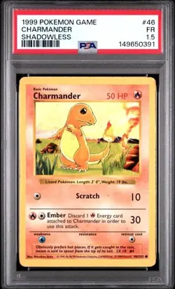 PSA 1.5 *POP 2* 1999 SHADOWLESS Base Set Charmeleon 46/102 Pokemon Game - Image 1