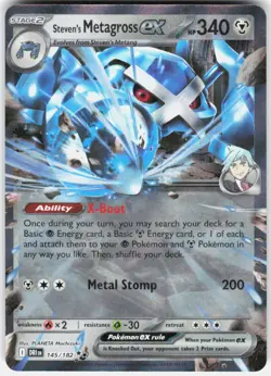 Pokemon TCG Steven's Metagross ex DRI-145/182 Double Rare-Holofoil - Image 1