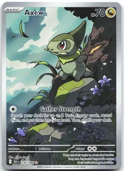 Axew 145/086 Illustration Rare Black Bolt Pokemon Near Mint - Image 1