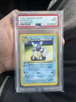 POKEMON 1ST BASE SET WARTORTLE SHADOWLESS #42 PSA 9 MINT - Image 1