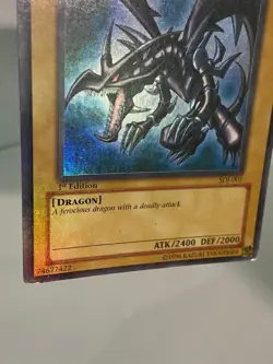 Red-Eyes B. Dragon - SDJ-001 | 1st Edition | Yu-Gi-Oh | HP/MP + HOLO BLEED - Image 4