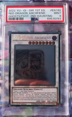 PSA 9 Yugioh Red Dragon Archfiend GFP2-EN182 Ghost Rare MINT Card - Image 1