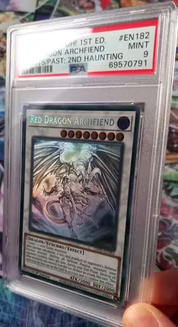 PSA 9 Yugioh Red Dragon Archfiend GFP2-EN182 Ghost Rare MINT Card - Image 2