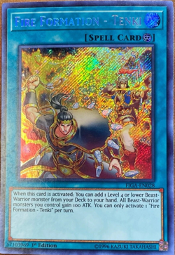 Fire Formation - Tenki - FIGA-EN028 Secret Rare 1st Edition YuGiOh TCG Card - Image 1