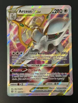 Arceus VStar Pokemon Card (Brilliant Stars set, 2022) - Image 2