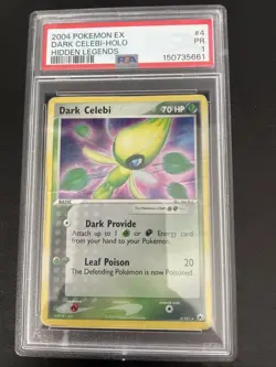 Pokemon Dark Celebi Holo Rare TCG Card #4/101 Hidden Legends Series PSA 1 - Image 1