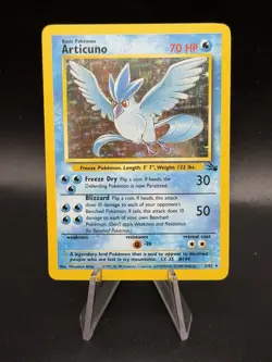 Articuno Holo Pokemon Card 2/62 - Rare Vintage - Fossil Mp EQ3 - Image 1