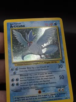 Articuno Holo Pokemon Card 2/62 - Rare Vintage - Fossil Mp EQ3 - Image 2