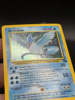 Articuno Holo Pokemon Card 2/62 - Rare Vintage - Fossil Mp EQ3 - Image 3