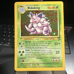 Pokemon TCG Nidoking Base Set 2 Holo Unlimited Rare Card 11/130 NM/LP Condition - Image 1