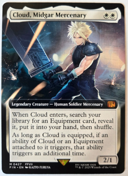 Cloud, Midgar Mercenary Extended Art 0427 Non-Foil MTG Final Fantasy NM - Image 1