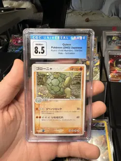 Pokemon Golem 034/054 Rulers of the Heavens 2003 Holo Rare 1st Ed CGC 8.5 120 HP - Image 1