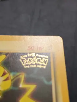 Pikachu Pokemon The First Movie Stamped WOTC Black Star Promo 4 MP front/HP back - Image 4