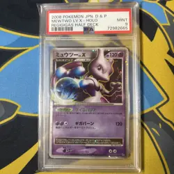 PSA 9 MINT 2008 POKEMON JAPANESE D&P MEWTWO LV.X- HOLO REGIGIGAS HALF DECK - Image 1