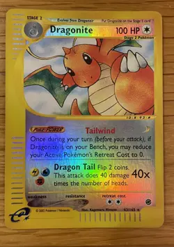 Dragonite 43/165 Expedition Base Reverse Holo Rare Moderately Played WOTC 2002 - Image 1