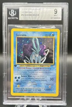 Pokemon Neo Suicune Holo 14/64 1st Edition 2001 BGS 9 Mint WOTC Vintage - Image 1