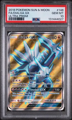 2018 Pokemon Sun & Moon Ultra Prism Fa/Dialga Gx #146 PSA 10 - Image 1