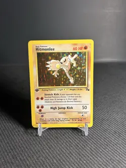 Pokemon TCG Hitmonlee 7/62 1st Edition Fossil Holo MP/MP- - Image 1