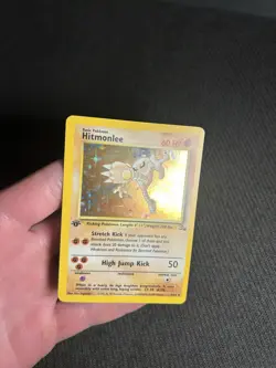 Pokemon TCG Hitmonlee 7/62 1st Edition Fossil Holo MP/MP- - Image 5