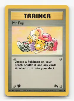 Pokemon TCG - Mr. Fuji 58/62 Moderately Played Uncommon Fossil 1st Edition - Image 1