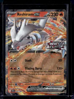 Reshiram Ex - 020/086 / Double Rare White Flare Stamped 2025 (NM) / Pokemon TCG - Image 1