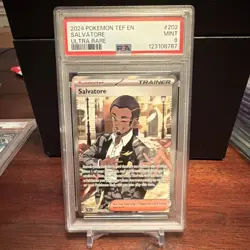 Pokemon Salvatore Ultra Rare Holo SV05: Temporal Forces 202/162 PSA 9 - Image 1