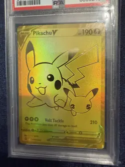 Pokemon Pikachu V SWSH145 Gold Promo PSA 8 Celebrations Ultra Premium Collection - Image 3
