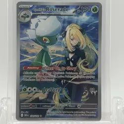 Pokemon TCG Destined Rivals Cynthia’s Roserade #184/182 Illustration Rare NM - Image 1