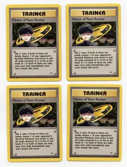 POKEMON - GYM HEROES - MINION Of TEAM ROCKET (x4) - Unplayed MINT! - Image 1