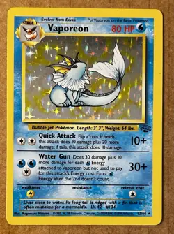 Pokemon TCG Vaporeon Jungle Holo Rare 12/64 (LP+) - Image 1