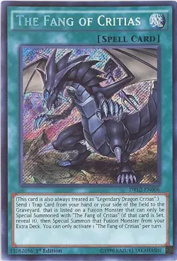 Yu-Gi-Oh Card - DRL2-EN006 - THE FANG OF CRITIAS (secret rare holo) - NM/Mint - Image 1