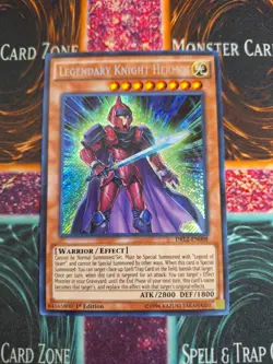 Yu-Gi-Oh! Legendary Knight Hermos DRL2-EN008 Secret Rare 1st Edition Near Mint - Image 1