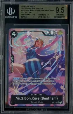 2026 One Piece Azure Sea's Seven OP14-091 Mr.2.Bon.Kurei Bentham Alt SR BGS 9.5 - Image 1