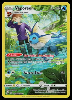 Pokemon Card - Vaporeon Brilliant Stars TG02/TG30 Ultra Rare - Image 1