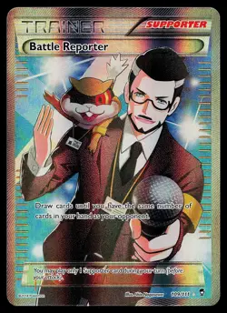 Pokemon Card - Battle Reporter Furious Fists 109/111 Ultra Rare - Image 1