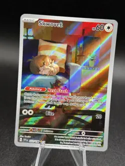 Pokemon TCG Skwovet Card 222/198 SV01 Scarlet and Violet Base Set IR Holo - Image 1