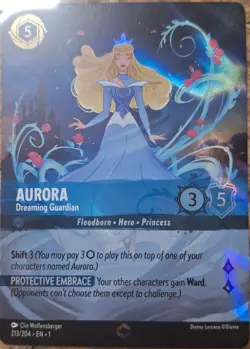Disney LORCANA Enchanted AURORA Dreaming Guardian 213/204 1st Chapter NM - Image 1