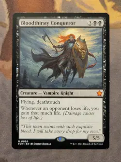 1x Bloodthirsty Conqueror - Foundations Mythic MTG NM - Image 1