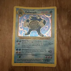 Pokemon TCG Poliwrath Base Set Holo Rare 90 HP 13/102 English 1999 - Image 1
