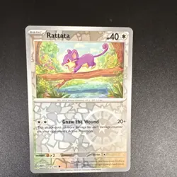 Pokemon Rattata 019/165 Sv: Scarlet & Violet 151 Reverse Holo Common Basic 40HP - Image 1