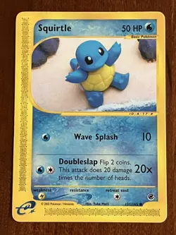 Squirtle 131/165 Non Holo Expedition E-Reader Pokemon Yuka Morii - Image 1