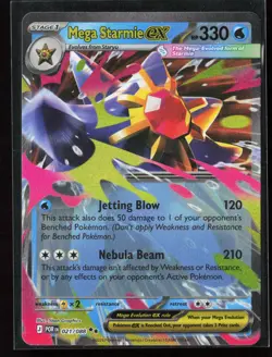 Mega Starmie ex 021/088 Me03: Perfect Order Pokemon TCG NM - Image 1